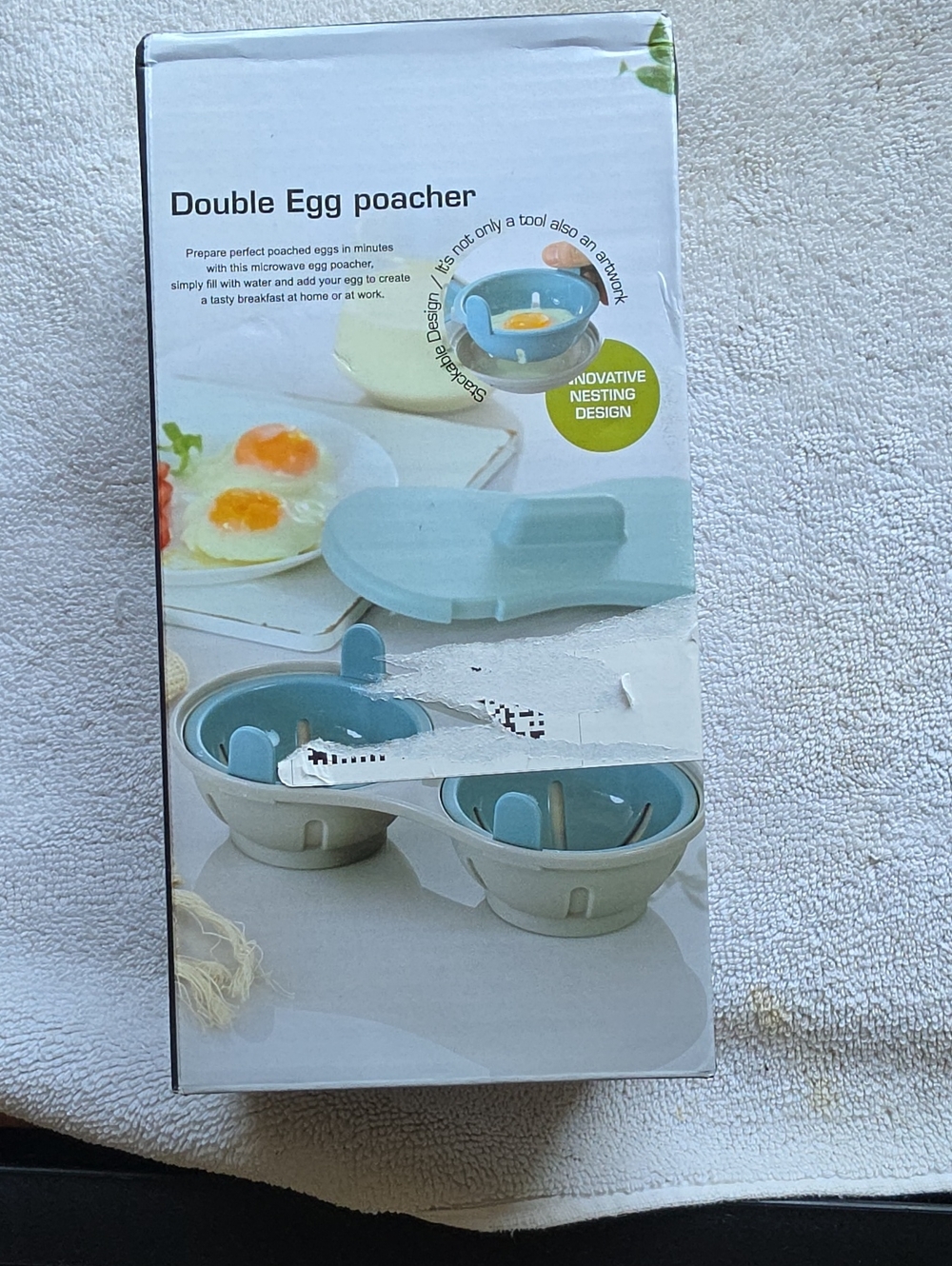 Double Egg Poacher - Blue - Unbranded